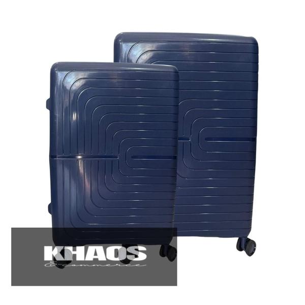 Kit Mala Bordo 10kg + Mala Grande 35kg Polipropileno Viena - Ultraleve Imagem de Kit Mala Bordo 10kg + Mala Grande 35kg Polipropileno Viena