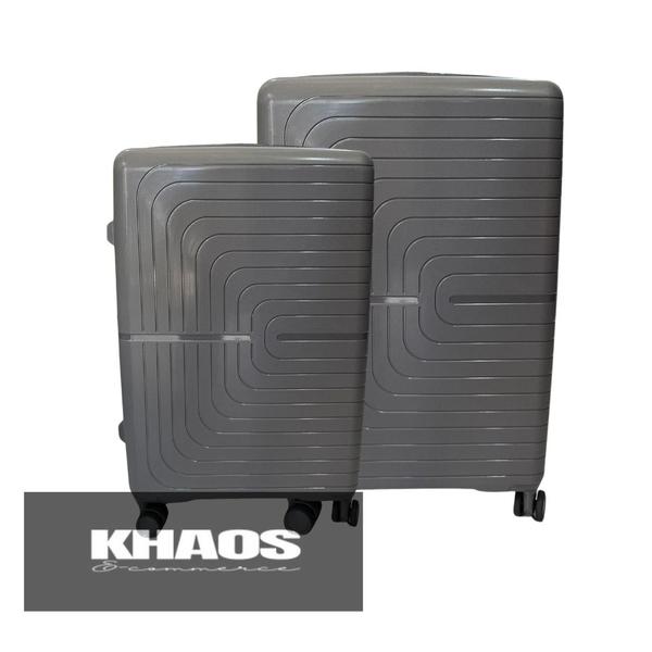 Kit Mala Bordo 10kg + Mala Grande 35kg Polipropileno Viena - Ultraleve Imagem de Kit Mala Bordo 10kg + Mala Grande 35kg Polipropileno Viena
