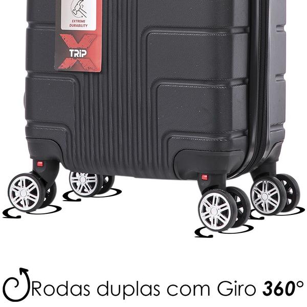 Imagem de Kit Mala De Viagem Bordo 10kg ANAC Frasqueira Média Tripx