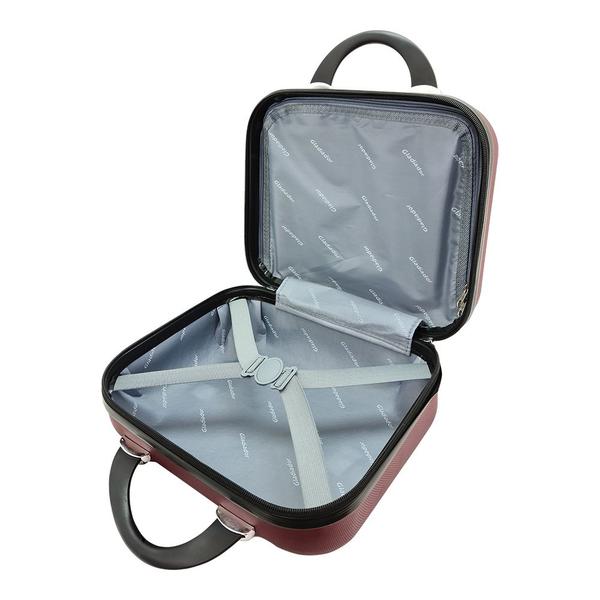 Kit Mala de Viagem Bordo 10kg Expansiva Rígida Cadeado TSA Rodas Duplas 360 com Frasqueira Gladiador A3MB Imagem de Kit Mala de Viagem Bordo 10kg Expansiva Rígida Cadeado TSA Rodas Duplas 360 com Frasqueira Gladiador A3MB