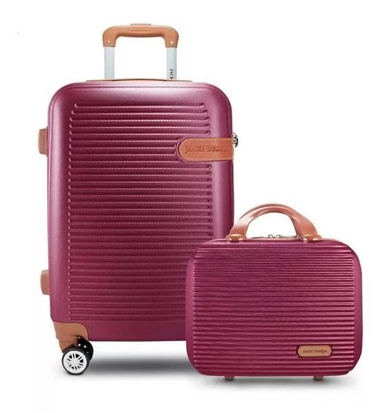 Imagem de Kit Mala de Viagem Bordo + Fraqueira M Jacki Design Premium