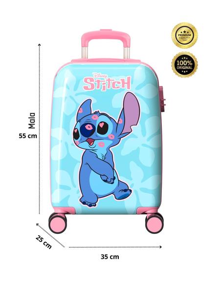 Imagem de Kit Mala De Viagem+Lancheira+Estojo Infantil Lilo Stitch