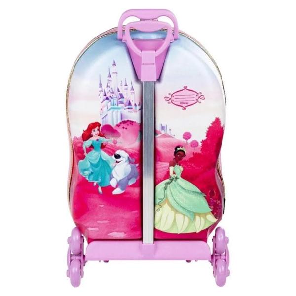 Imagem de Kit Mala Infantil Viagem Mochila Lancheira Princesas Disney