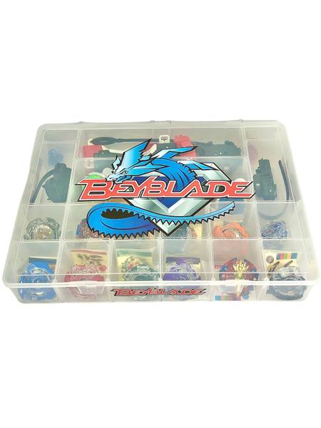 Imagem de Kit Maleta 12 Bey Blade Batalha Beyblade Burst Metal LED