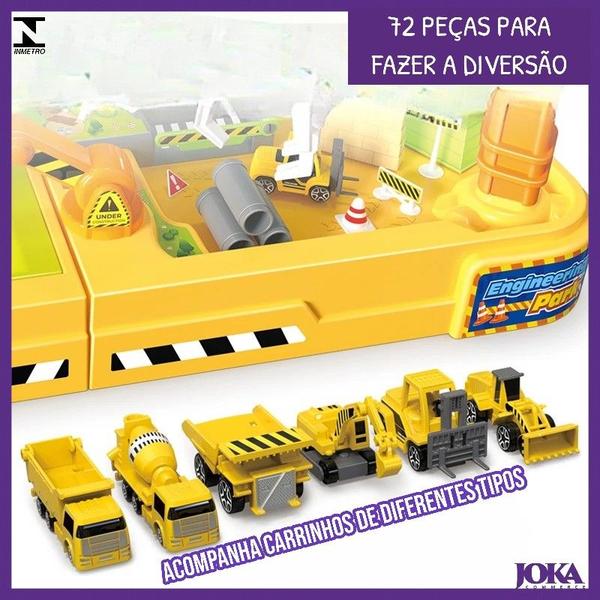 Imagem de Kit Maleta de Areia Construção Infantil Com Atividades Na Mesa Temática Com Veículos e Água