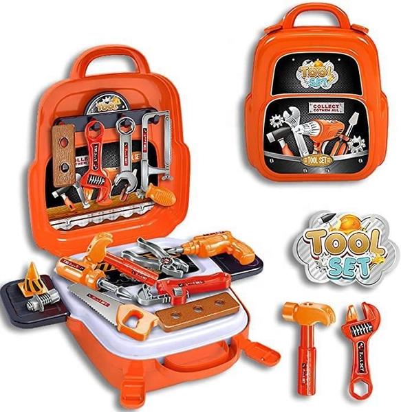 Imagem de Kit Maleta de Ferramenta Infantil 22 Peças 3 em 1 Tools Set Envio Imediato