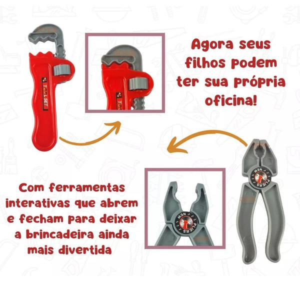 Kit Maleta de Ferramentas de Brinquedo Infantil 17 peças 3888 - Pica Pau Imagem de Kit Maleta de Ferramentas de Brinquedo Infantil 17 peças 3888 - Pica Pau