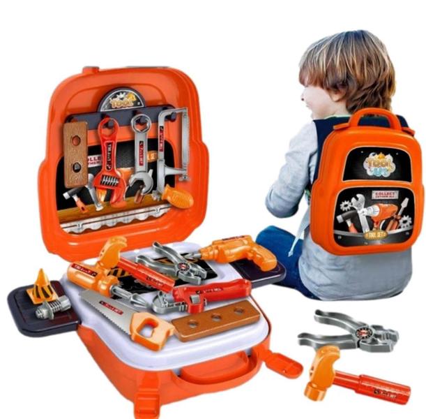 Imagem de Kit Maleta de Ferramentas Infantil 22 Peças 3 em 1 Envio Imediato - Tools Set