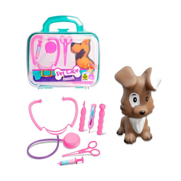 Imagem de Kit Maleta de veterinária Pet Care de brinquedo infantil