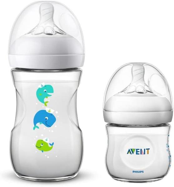 Imagem de Kit Mamadeira Duplo Pack Pétala 125/260ml Baleia - Avent