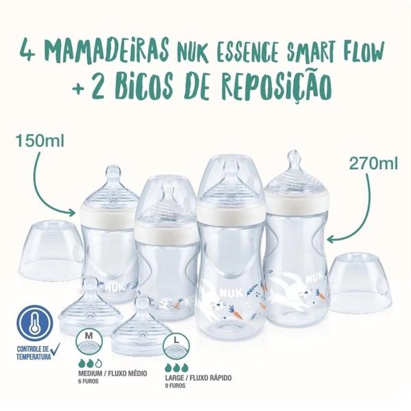 Imagem de Kit Mamadeira Essence Smart Flow Starter 6Peças Nuk