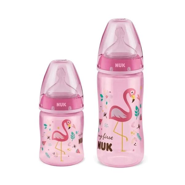 Imagem de Kit Mamadeira My First 150ml e 300ml Rosa Estampada PA7063MG  NUK