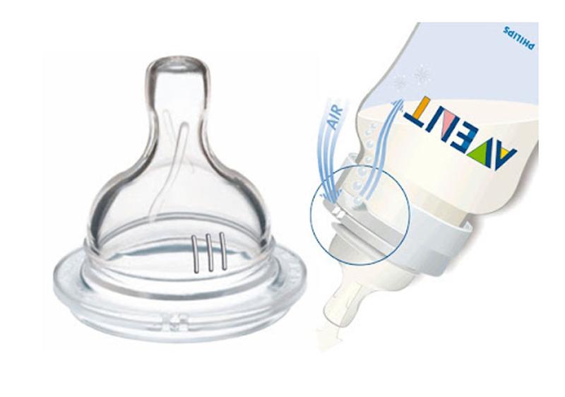 Imagem de Kit Mamadeiras Avent Clássica 125 e 260ml  + Bico 4 Philips Avent SCF809/16 transparente