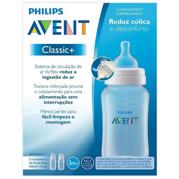 Imagem de Kit Mamadeiras Classic 330ML 2 Peças 3M+ Philips AVENT SCF566/27