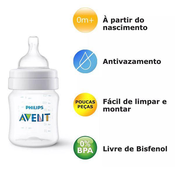 Imagem de Kit Mamadeiras Classica ANTI-COLICA 125/260/330ML Philips AVENT SCD372/03