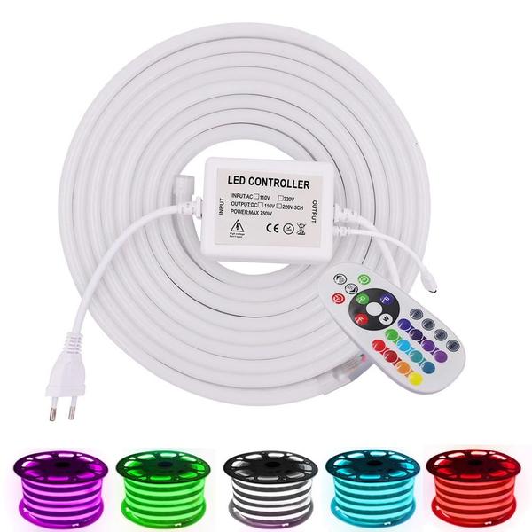 Imagem de KIT Mangueira Fita LED Neon Flex RGB 127V 10 Metros + Fonte