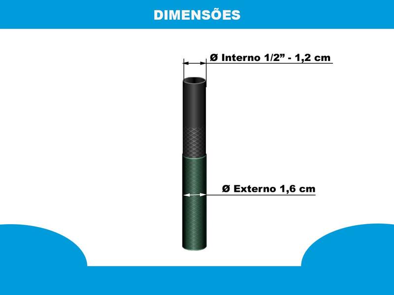 Imagem de Kit Mangueira Tramontina Flex 15m Esguicho Engate Rosqueado