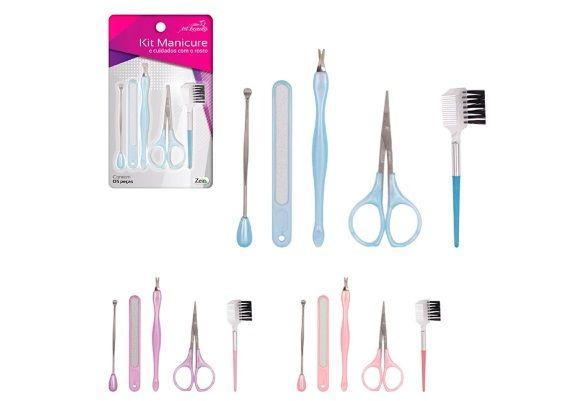 Imagem de Kit Manicure e Cuidados Rosto 5pcs ZU2218- Envio Cores Sortidas