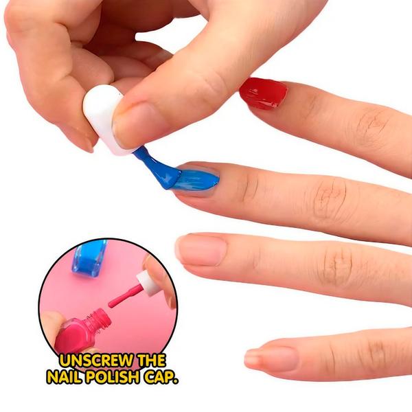 Imagem de Kit Manicure Infantil Com 3 Esmaltes Secador Glitter Lixa Maquiagem - Polibrinq