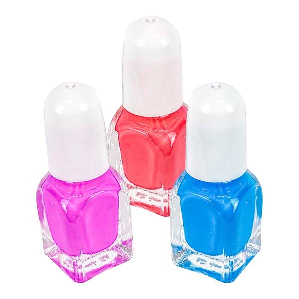 Imagem de Kit Manicure Infantil Com 3 Esmaltes Secador Glitter Lixa Maquiagem - Polibrinq