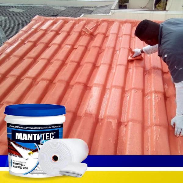 Imagem de Kit Manta Liquida Emborrachada 18Kg + 15M2 Bidim Ceramica