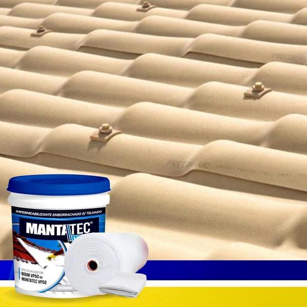 Imagem de Kit Manta Liquida Emborrachada 18Kg + 15M2 Bidim Cor Areia