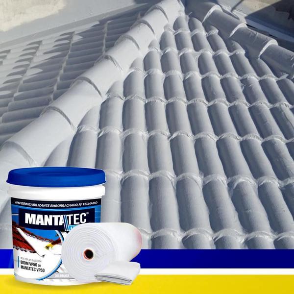 Imagem de Kit Manta Liquida Emborrachada 18Kg + 15M2 Bidim Cor Cinza