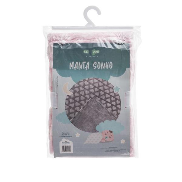Kit Manta Pipoquinha + Naninha Elefante Baby Loani Imagem de Kit Manta Pipoquinha + Naninha Elefante Baby Loani