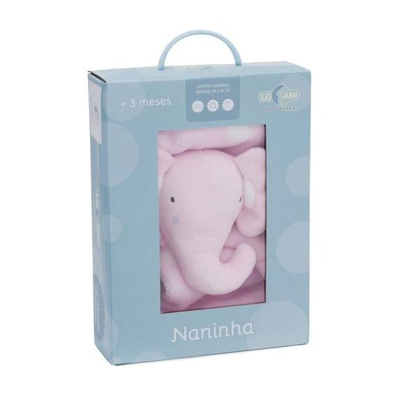 Kit Manta Pipoquinha + Naninha Elefante Baby Loani Imagem de Kit Manta Pipoquinha + Naninha Elefante Baby Loani