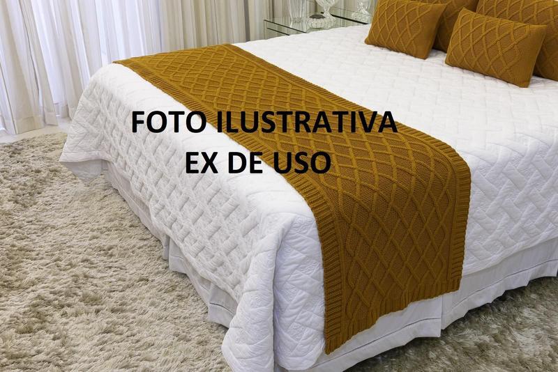 Imagem de Kit Manta Sofá Cama Casal + 2 Capas 40X40 Paris Cobre