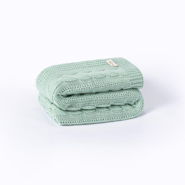 Imagem de Kit Manta Sofá Cama Casal + 2 Capas 45X45 Viena Menta