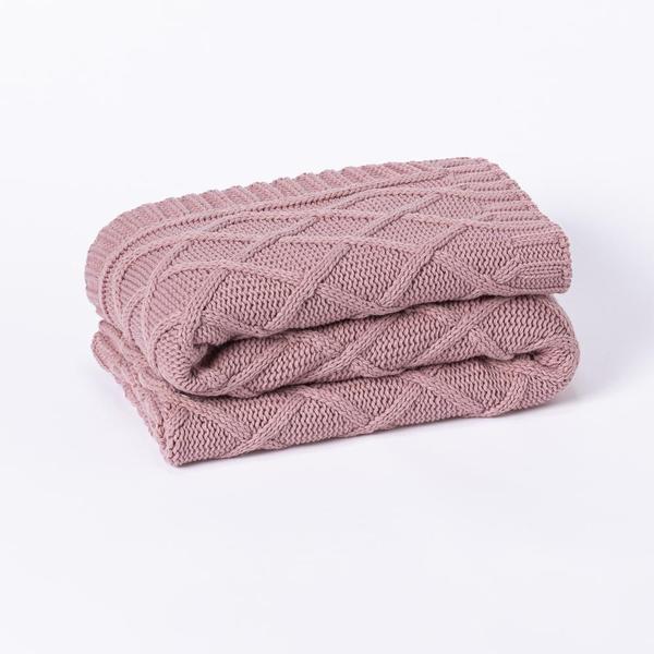 Imagem de Kit Manta Sofá Cama Solteiro + 2 Capas 45X45 Paris Rose