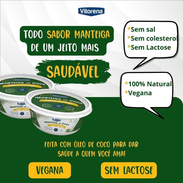 Imagem de Kit Manteiga De Coco Vitorena Sem Sal 200G Vegana - 2 Un