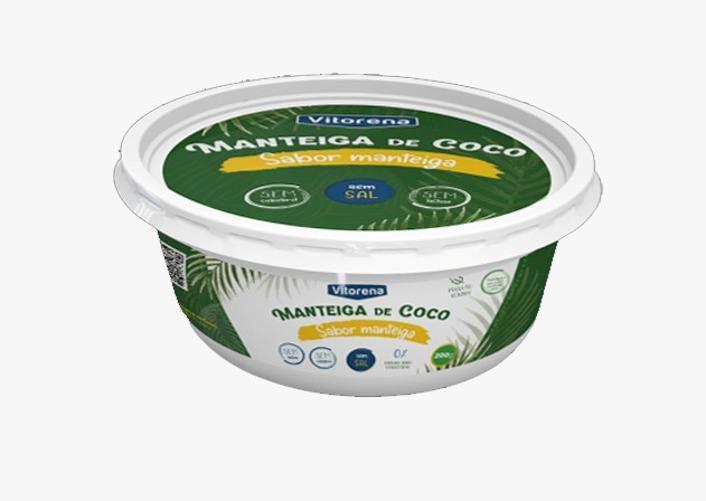 Kit Manteiga De Coco Vitorena Sem Sal 200G Vegana - 2 Un Imagem de Kit Manteiga De Coco Vitorena Sem Sal 200G Vegana - 2 Un