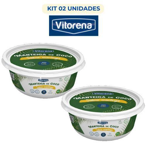 Kit Manteiga De Coco Vitorena Sem Sal 200G Vegana - 2 Un Imagem de Kit Manteiga De Coco Vitorena Sem Sal 200G Vegana - 2 Un