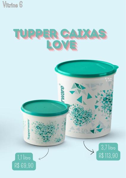 Imagem de Kit Mantimento Tupper Caixa Coração Verde Tupperware