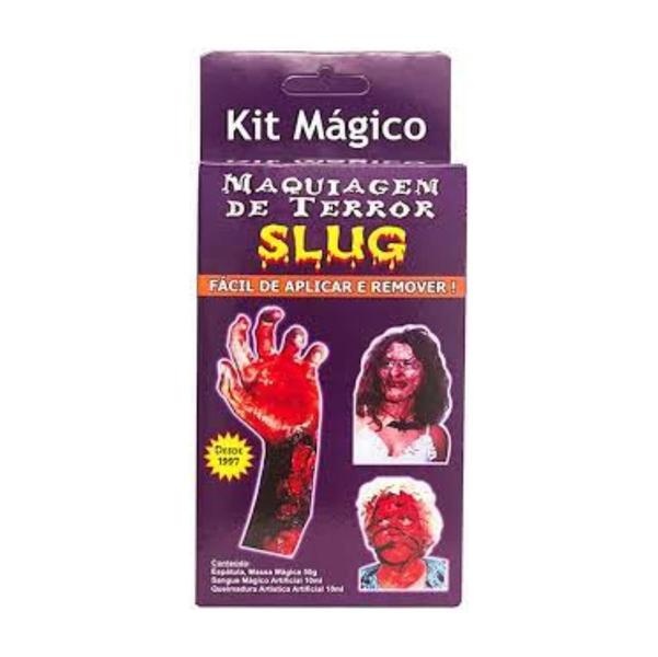 Imagem de Kit Maquiagem Assustadora Sangue E Massa Halloween