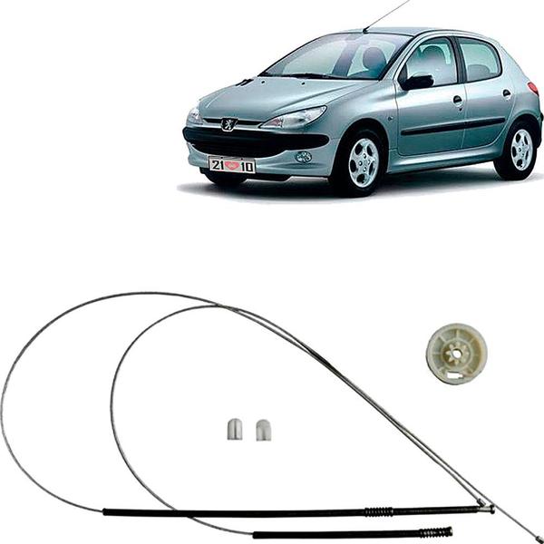 Imagem de Kit Máquina Vidro Peugeot 207 98 a 10 4 Portas Traseiro Le