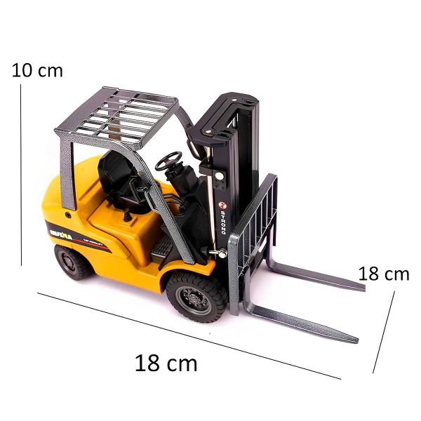 Imagem de Kit Maquinas Empilhadeira Carregadeira Caminhão Caçamba Top Patrola Construção Brinquedo