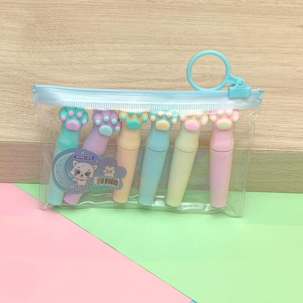 Imagem de Kit Marca Texto Kawaii Mini 6 Unidades VÁRIOS MODELOS - Papelaria Fofa Volta as Aulas