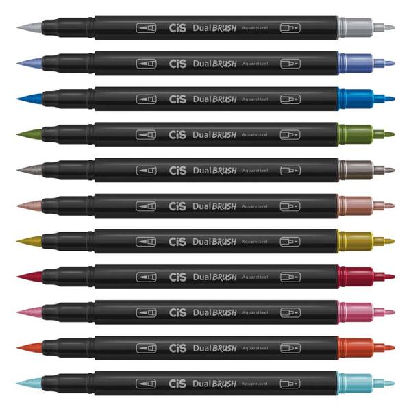 Imagem de Kit Marcador Dual Brush Aquarelavel Cis Escolha As Cores