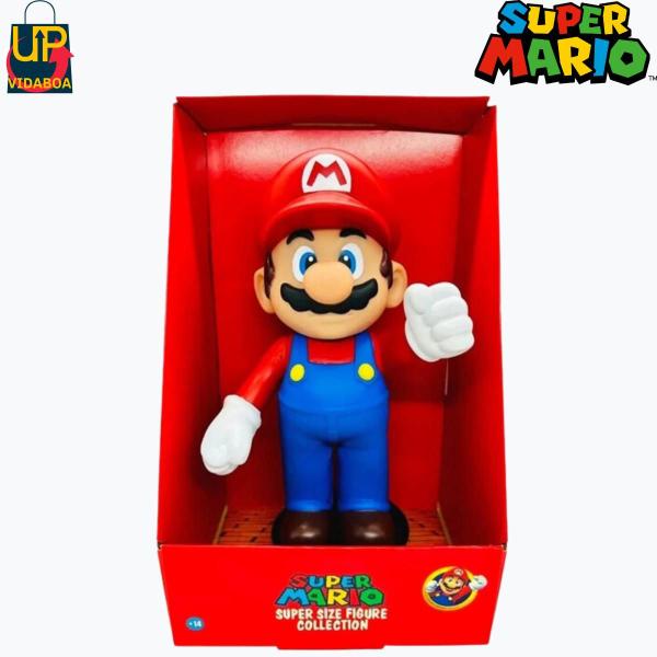 Imagem de KIT Mario Bros 20cm articulado + Jogo Uno Super Mario