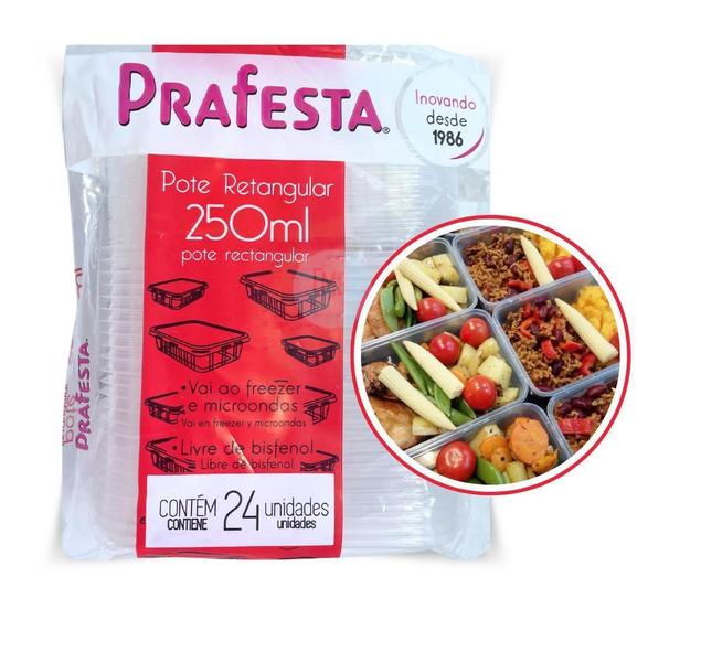 Imagem de Kit Marmita Fitness Vai Na Freezer E Microondas 250Ml - 48Un