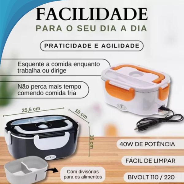 Imagem de Kit Marmitas Elétricas Automática Portátil Veículo Bolsa Térmica