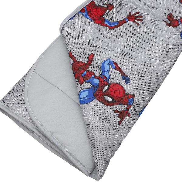 Imagem de Kit Marvel Com Edredom Jogo Cama Homem Aranha Conjunto 3 Pçs Licenciado Portallar