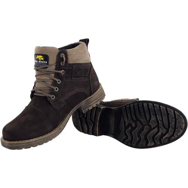 Kit Masculino Casual Coturno Couro + Relógio Analógico - Bell Boots Imagem de Kit Masculino Casual Coturno Couro + Relógio Analógico