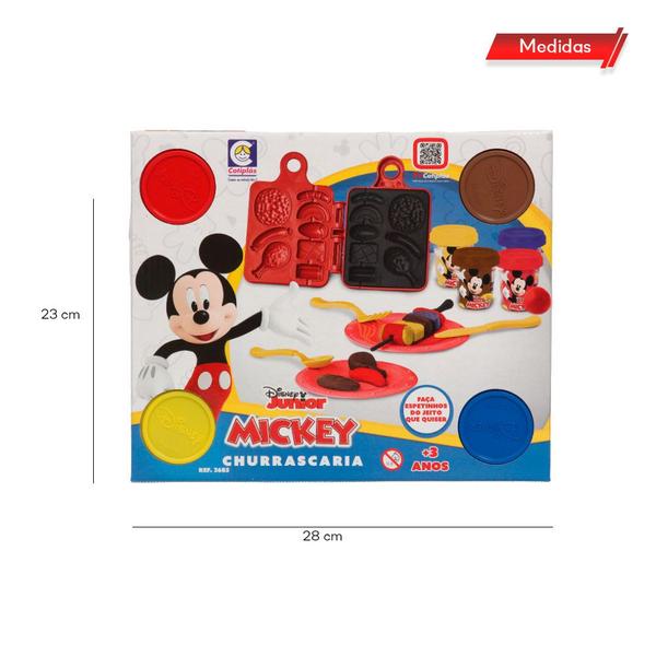 Imagem de Kit Massa de Modelar Disney Mickey Churrascaria 11 Itens