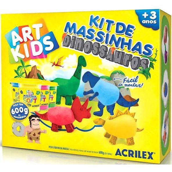 Imagem de Kit Massa Para Modelar Criativa Art Kids Dinossauros Acrilex