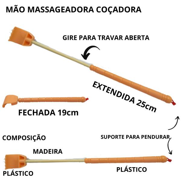 Imagem de Kit Massageadores De Madeira Cabeça Pescoço Corpo Costas Relaxamento Bem Estar Fisioterapia