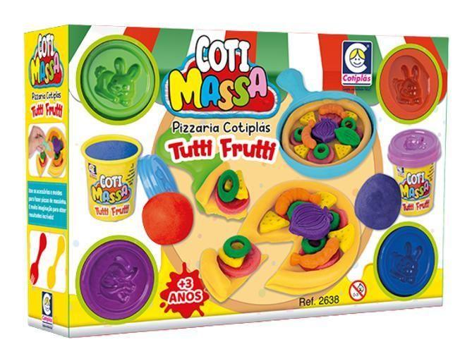 Imagem de Kit Massinha Coti Massa Pizzaria Cotiplás 2638 Tutti Frutti